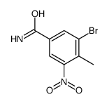 3-Bromo-4-methyl-5-nitrobenzamide Structure