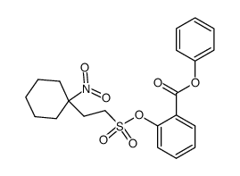 2-[2-(1-Nitro-cyclohexyl)-ethanesulfonyloxy]-benzoic acid phenyl ester结构式