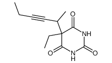 5-ethyl-5-(1-methyl-pent-2-ynyl)-barbituric acid结构式