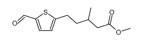 5-(5-formyl-[2]thienyl)-3-methyl-valeric acid methyl ester Structure