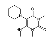 1,3-dimethyl-6-methylamino-5-piperidino-1H-pyrimidine-2,4-dione Structure
