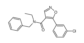 N-Benzyl-5-(3-chlorophenyl)-N-ethylisoxazole-4-carboxamide结构式