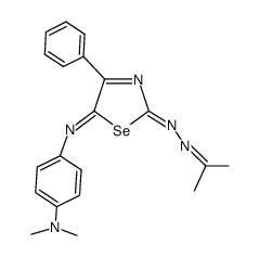 5-(4-dimethylamino-phenylimino)-4-phenyl-5H-selenazol-2-one isopropylidenehydrazone结构式