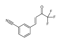 (E)-3-(4,4,4-Trifluoro-3-oxobut-1-en-1-yl)benzonitrile structure