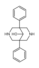 1,5-diphenyl-3,7-diaza-bicyclo[3.3.1]nonan-9-ol结构式