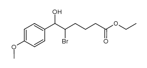 ethyl 5-bromo-6-hydroxy-6-(4-methoxyphenyl)hexanoate Structure