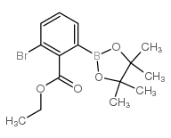 ETHYL 2-BROMOBENZOATE-6-BORONIC ACID PINACOL ESTER structure