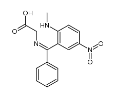 (Z)-2-(((2-(methylamino)-5-nitrophenyl)(phenyl)methylene)amino)acetic acid Structure