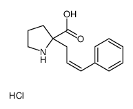 (R)-2-CINNAMYLPYRROLIDINE-2-CARBOXYLIC ACID HYDROCHLORIDE Structure