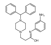 1-Piperazinepropanamide, N-(3-aminophenyl)-4-(diphenylmethyl)- Structure
