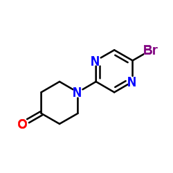 1-(5-bromopyrazin-2-yl)piperidin-4-one picture