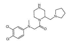 2-((3,4-dichlorophenyl)(methyl)amino)-1-(2-(pyrrolidin-1-ylmethyl)piperazin-1-yl)ethan-1-one结构式