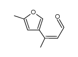 3-(5-methylfuran-3-yl)but-2-enal结构式