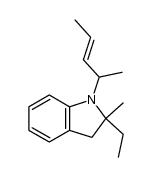 2-methyl-2-ethyl-N-(1'-methyl-2'-butenyl)indoline Structure