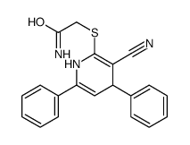 2-[(3-cyano-4,6-diphenyl-1,4-dihydropyridin-2-yl)sulfanyl]acetamide结构式