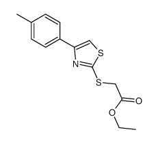 ethyl 2-[[4-(4-methylphenyl)-1,3-thiazol-2-yl]sulfanyl]acetate结构式