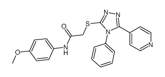 N-(4-methoxyphenyl)-2-[(4-phenyl-5-pyridin-4-yl-1,2,4-triazol-3-yl)sul fanyl]acetamide结构式