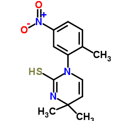 4,4-Dimethyl-1-(2-methyl-5-nitrophenyl)-3,4-dihydro-2(1H)-pyrimidinethione Structure