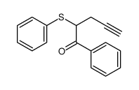 1-phenyl-2-phenylsulfanylpent-4-yn-1-one Structure