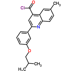 2-(3-Isobutoxyphenyl)-6-methyl-4-quinolinecarbonyl chloride Structure
