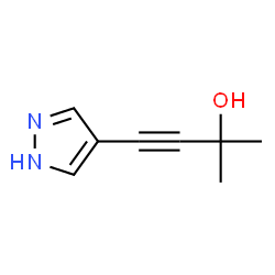 3-Butyn-2-ol, 2-methyl-4-(1H-pyrazol-4-yl)- (9CI) Structure