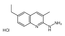 2-Hydrazino-6-ethyl-3-methylquinoline hydrochloride结构式