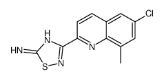 3-(6-Chloro-8-methyl-2-quinolinyl)-1,2,4-thiadiazol-5-amine Structure