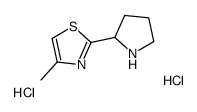 4-methyl-2-pyrrolidin-2-yl-thiazole dihydrochloride Structure