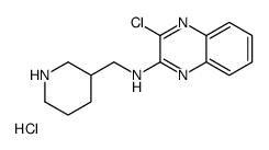 3-氯-N-(3-哌啶基甲基)-2-喹喔啉胺盐酸盐结构式