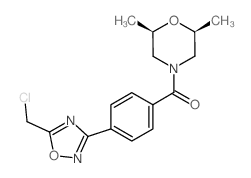 (2R,6S)-4-{4-[5-(Chloromethyl)-1,2,4-oxadiazol-3-yl]benzoyl}-2,6-dimethylmorpholine Structure