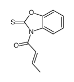 1-(2-sulfanylidene-1,3-benzoxazol-3-yl)but-2-en-1-one结构式