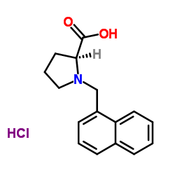 (S)-1-(NAPHTHALEN-1-YLMETHYL)PYRROLIDINE-2-CARBOXYLIC ACID HYDROCHLORIDE结构式