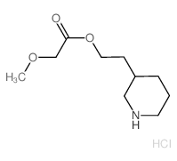 2-(3-Piperidinyl)ethyl 2-methoxyacetate hydrochloride Structure