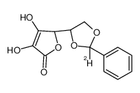 (2R)-2-[(4S)-2-deuterio-2-phenyl-1,3-dioxolan-4-yl]-3,4-dihydroxy-2H-furan-5-one Structure