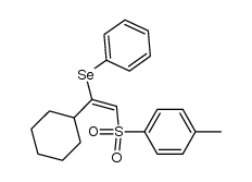 (E)-(1-cyclohexyl-2-tosylvinyl)(phenyl)selane结构式