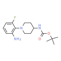 tert-Butyl 1-(2-amino-6-fluorophenyl)piperidin-4-ylcarbamate结构式