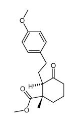methyl (1S,2R)-2-(2-(p-methoxyphenyl)ethyl)-1-methyl-3-oxocyclohexanecarboxylate Structure