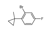 2-bromo-4-fluoro-1-(1-methylcyclopropyl)benzene Structure