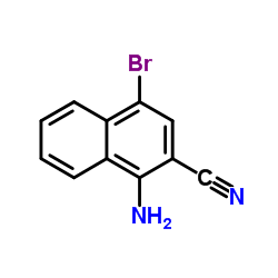 1-Amino-4-bromo-2-naphthonitrile结构式