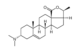 (20S)-3α-(Dimethylamino)-20-hydroxypregn-5-en-18-oic acid γ-lactone结构式