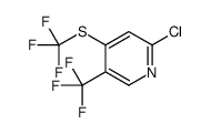 2-Chloro-5-(trifluoromethyl)-4-[(trifluoromethyl)sulfanyl]pyridin e结构式