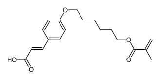 4-(6-methacryloyloxy-1-hexyloxy)cinnamic acid Structure