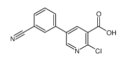 2-chloro-5-(3-cyanophenyl)pyridine-3-carboxylic acid结构式