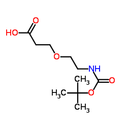 Boc-NH-PEG1-CH2CH2COOH Structure