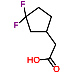 (3,3-Difluorocyclopentyl)acetic acid structure