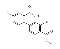 2-(3-chloro-4-methoxycarbonylphenyl)-5-methylbenzoic acid结构式