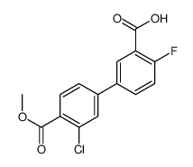 5-(3-chloro-4-methoxycarbonylphenyl)-2-fluorobenzoic acid Structure