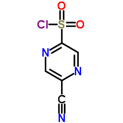 5-Cyano-pyrazine-2-sulfonyl chloride structure