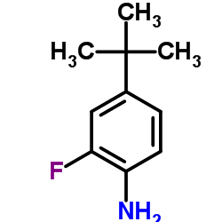 2-Fluoro-4-(2-methyl-2-propanyl)aniline Structure