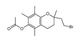 3,4-Dihydro-2-(2-bromoethyl)-2,5,7,8-tetramethyl-2H-1-benzopyran-6-yl acetate结构式
